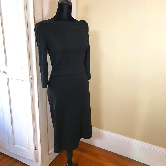 Diane Von Furstenberg Black Dress 4 6 - Picture 1 of 8